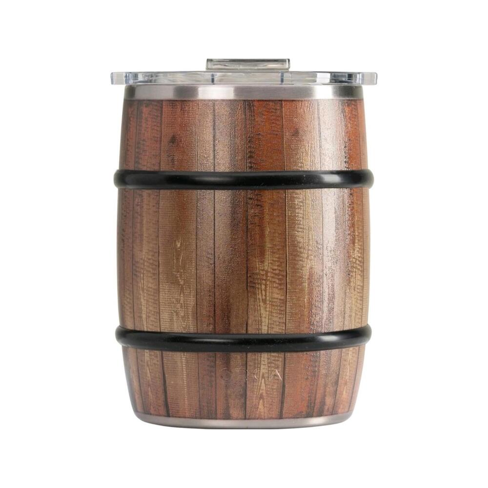 ORCA Double Whiskey Barrel 24oz Dark Oak Grain Stainless Steel Insulated Tumbler